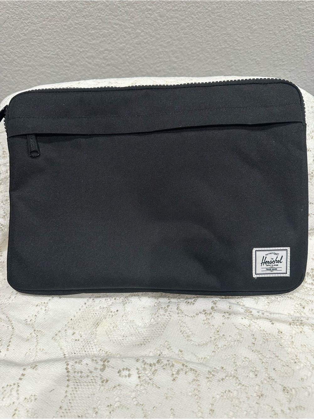Herschel Supply Company Black Laptop Sleeve with Front Zip Pocket